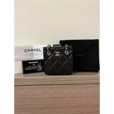 chanel 水桶|小号水桶包, 小羊皮与金色金属, 黑 — 精品 .